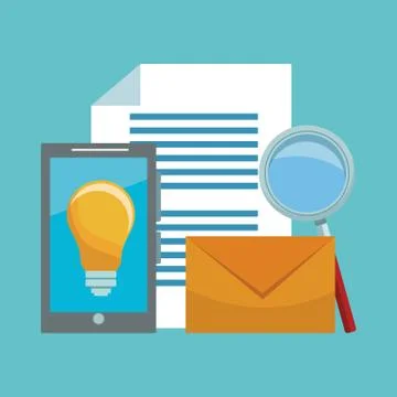 Database and cloud computing Stock Illustration