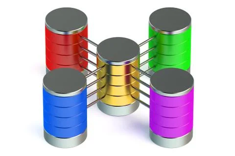 Database and data storage concept Stock Illustration