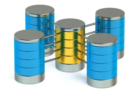 Database and data storage concept Illustrazione stock