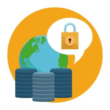 Database and security technology Stock Illustration