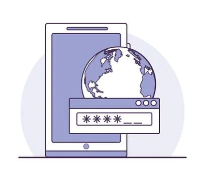Database and technology Stock Illustration