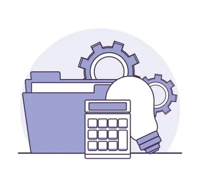 Database and technology Stock Illustration
