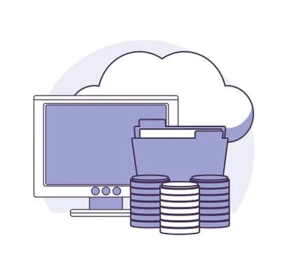 Database and technology Stock Illustration