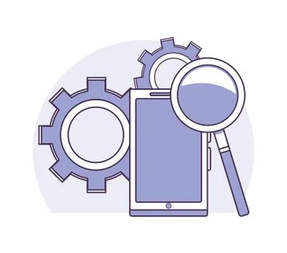 Database and technology Stock Illustration