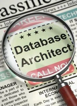 Database Architect Job Vacancy. 3D Stock Illustration