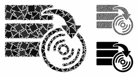 Database backup Mosaic Icon of Joggly Elements 스톡 일러스트