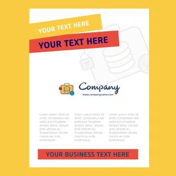 Database briefcase Title Page Design for Company profile ,annual report, pres Stock Illustration