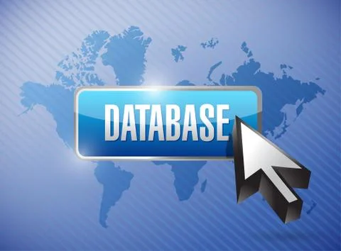 Database button illustration design Stock Illustration