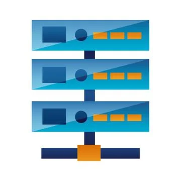 Database center server Illustrazione stock