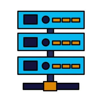 Database center server 스톡 일러스트