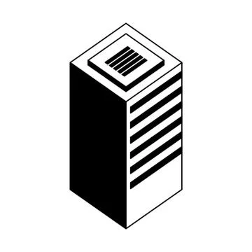 Database center server storage technology Illustrazione stock