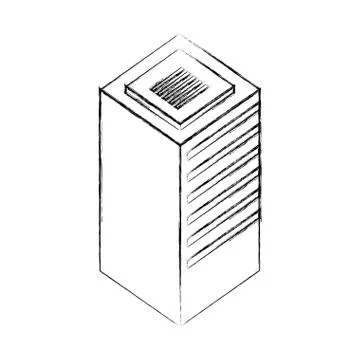 Database center server storage technology Stock Illustration