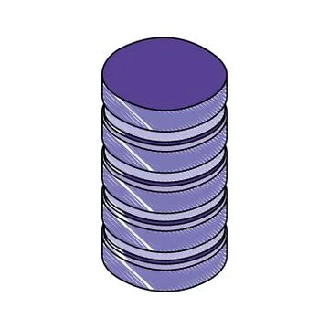 Database center server storage technology Stock Illustration