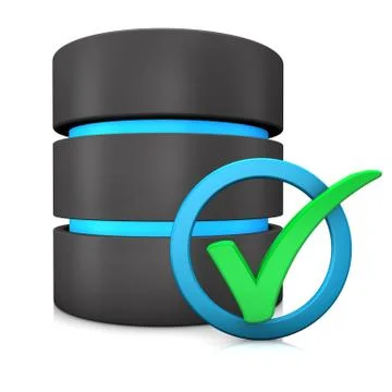 Database check Stock Illustration