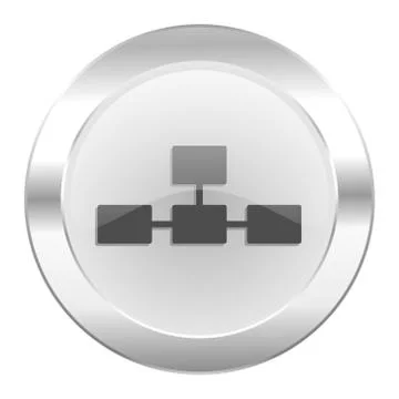 Database chrome web icon isolated. Stock Illustration
