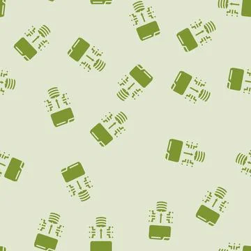 Database cloud computing glyph seamless pattern Illustrazione stock