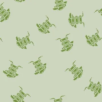 Database cloud computing glyph vector seamless pattern Stock Illustration