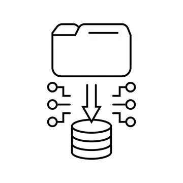 Database cloud computing line icon vector illustration Stock Illustration