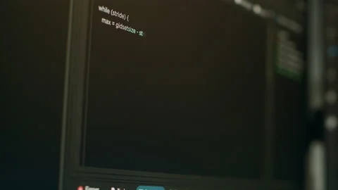 Database cloud computing with programming code on computer Stock Footage 231449820