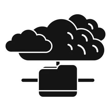 Database cloud icon simple vector. Platform system Stock Illustration