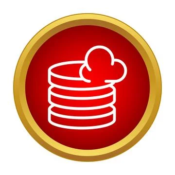 Database cloud storage computing icon for technology concepts Illustrazione stock
