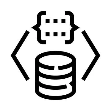 Database code programming and backend development icon Stock Illustration