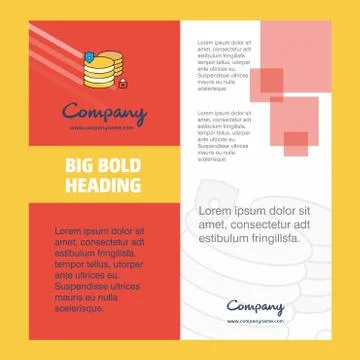 Database Company Brochure Title Page Design. Company profile, annual report,  Stock Illustration