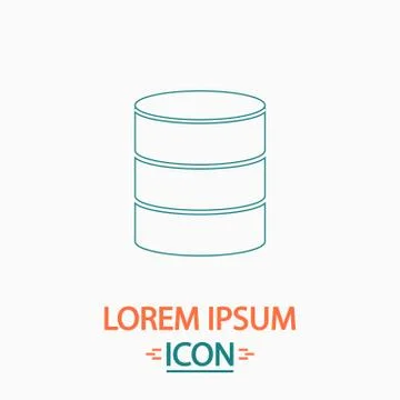 Database computer symbol 스톡 일러스트