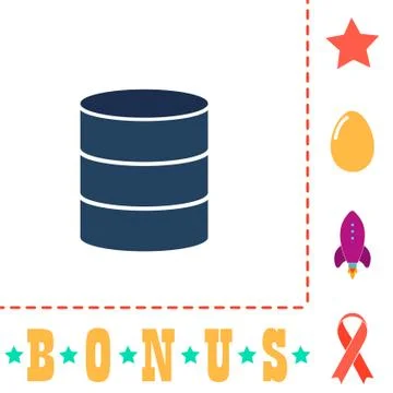 Database computer symbol Stock Illustration