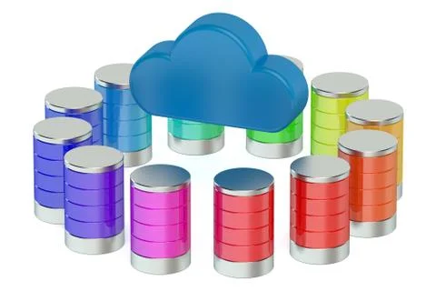 Database computing storage concept 스톡 일러스트