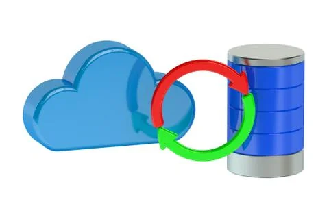 Database computing storage concept Illustrazione stock