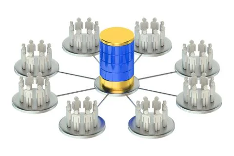 Database computing storage concept 스톡 일러스트