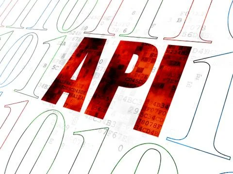 Database concept: Api on Digital background Stockillustratie