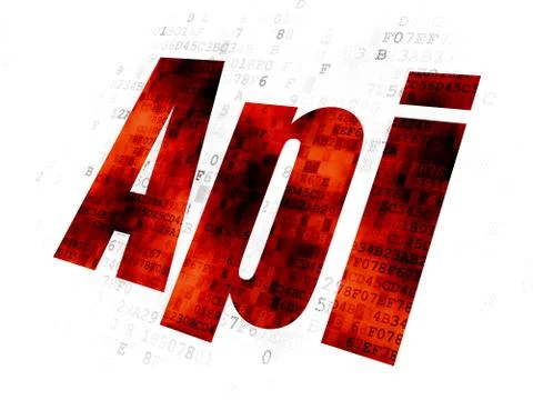 Database concept: Api on Digital background Illustrazione stock