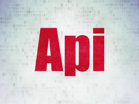 Database concept: Api on Digital Paper background 스톡 일러스트