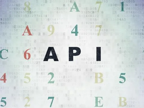 Database concept: Api on Digital Paper background Stockillustratie