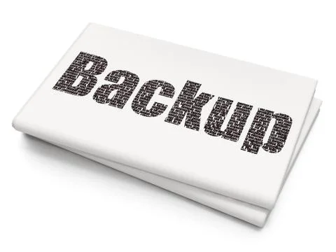 Database concept: Backup on Blank Newspaper background 库存插图