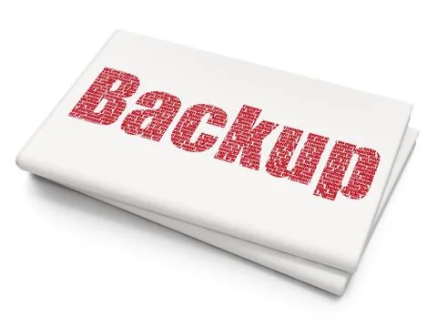 Database concept: Backup on Blank Newspaper background Stockillustratie