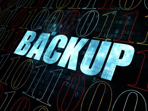 Database concept: Backup on Digital background Illustrazione stock
