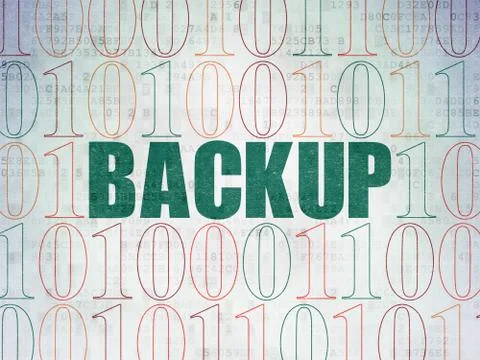 Database concept: Backup on Digital Data Paper background Stockillustratie