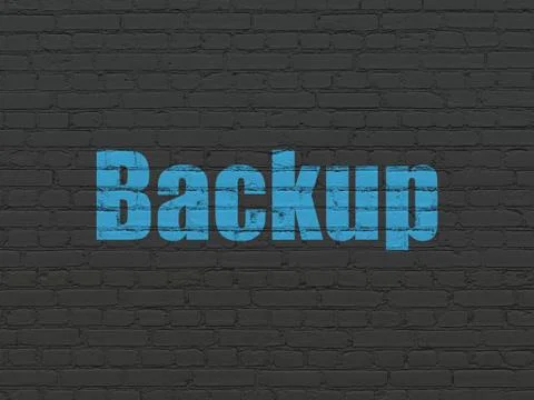 Database concept: Backup on wall background Stock-Illustration