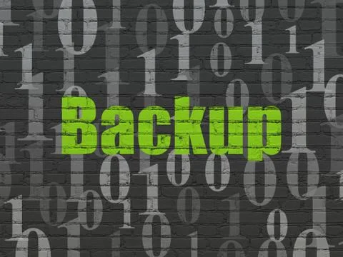 Database concept: Backup on wall background Stock-Illustration