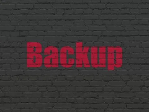 Database concept: Backup on wall background イラスト素材