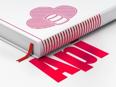 Database concept: book Database With Cloud, Api on white background Stock Illustration