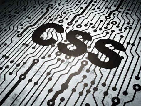 Database concept: circuit board with Css Stock Illustration
