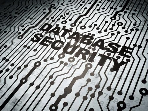 Database concept: circuit board with Database Security 스톡 일러스트