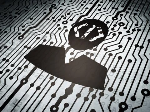 Database concept: circuit board with Programmer Illustrazione stock