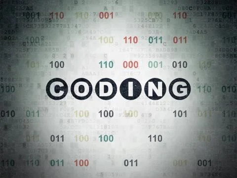 Database concept: Coding on Digital Data Paper background Stock-Illustration