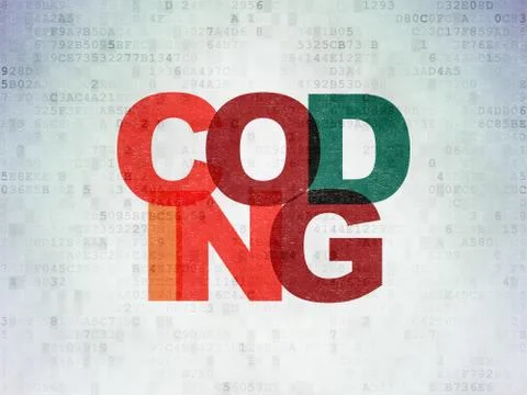 Database concept: Coding on Digital Data Paper background Stock-Illustration