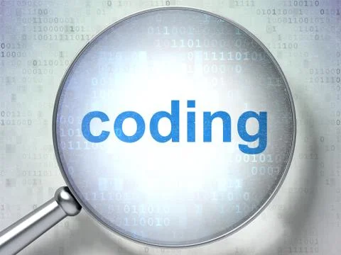 Database concept: Coding with optical glass イラスト素材